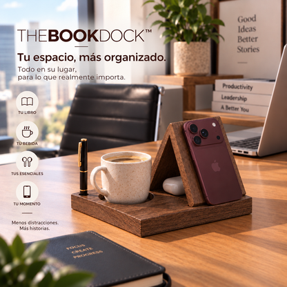 Tu libro, tu bebida y tus esenciales, siempre en su lugar