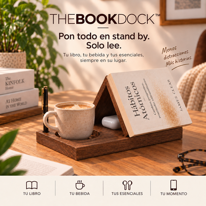 Tu libro, tu bebida y tus esenciales, siempre en su lugar